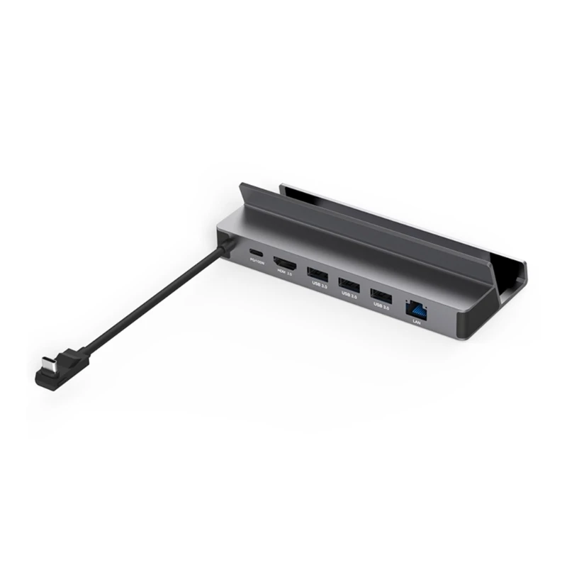 

831D USB TypeC Hub HDMICompatible PD100W Rj451000M Multi-Function for SteamDeck Dock