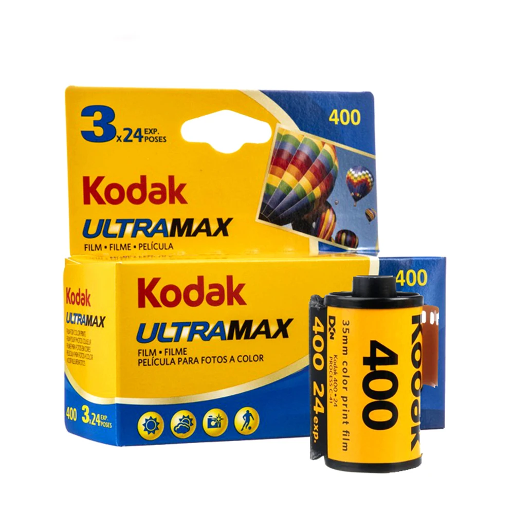 

Classic KODAK UltraMax 400 Color 35mm Film 3 x 24 Exposure Per Roll Fit For M35 / M38 Camera (Expiration Date: 2024)