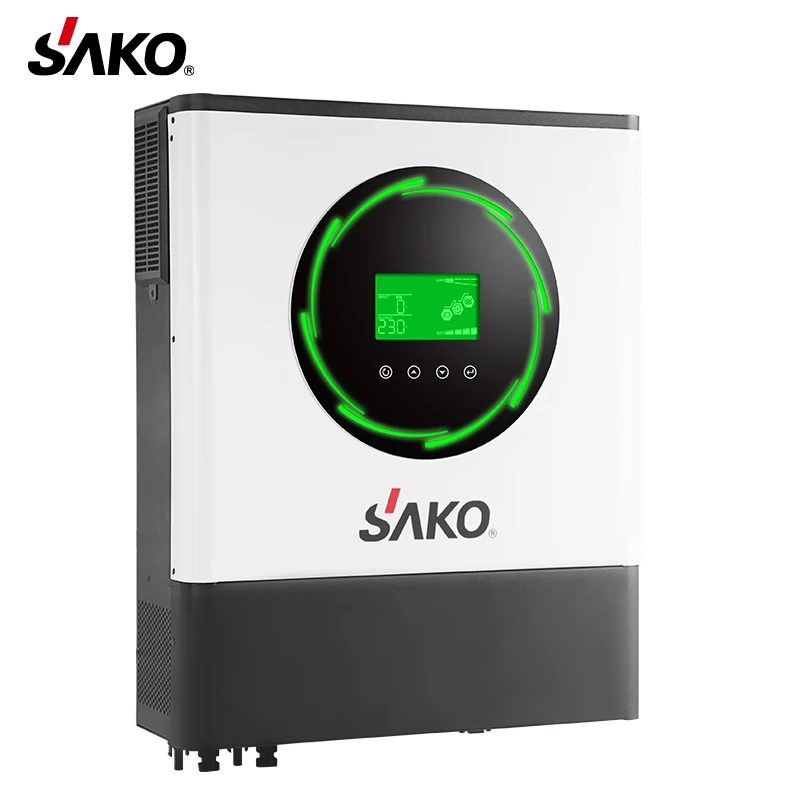 

Sako 8000W Hybrid Solar Inverter MPPT 8KW Split Phase Solar Inverter 48v 230v Hybrid Inverter Pure Sine Wave MPPT Controller