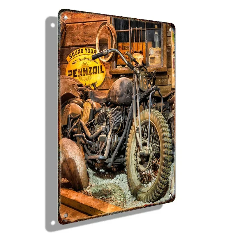 Винтажный металлический постер для мотоцикла жестяная роспись табличка дома
