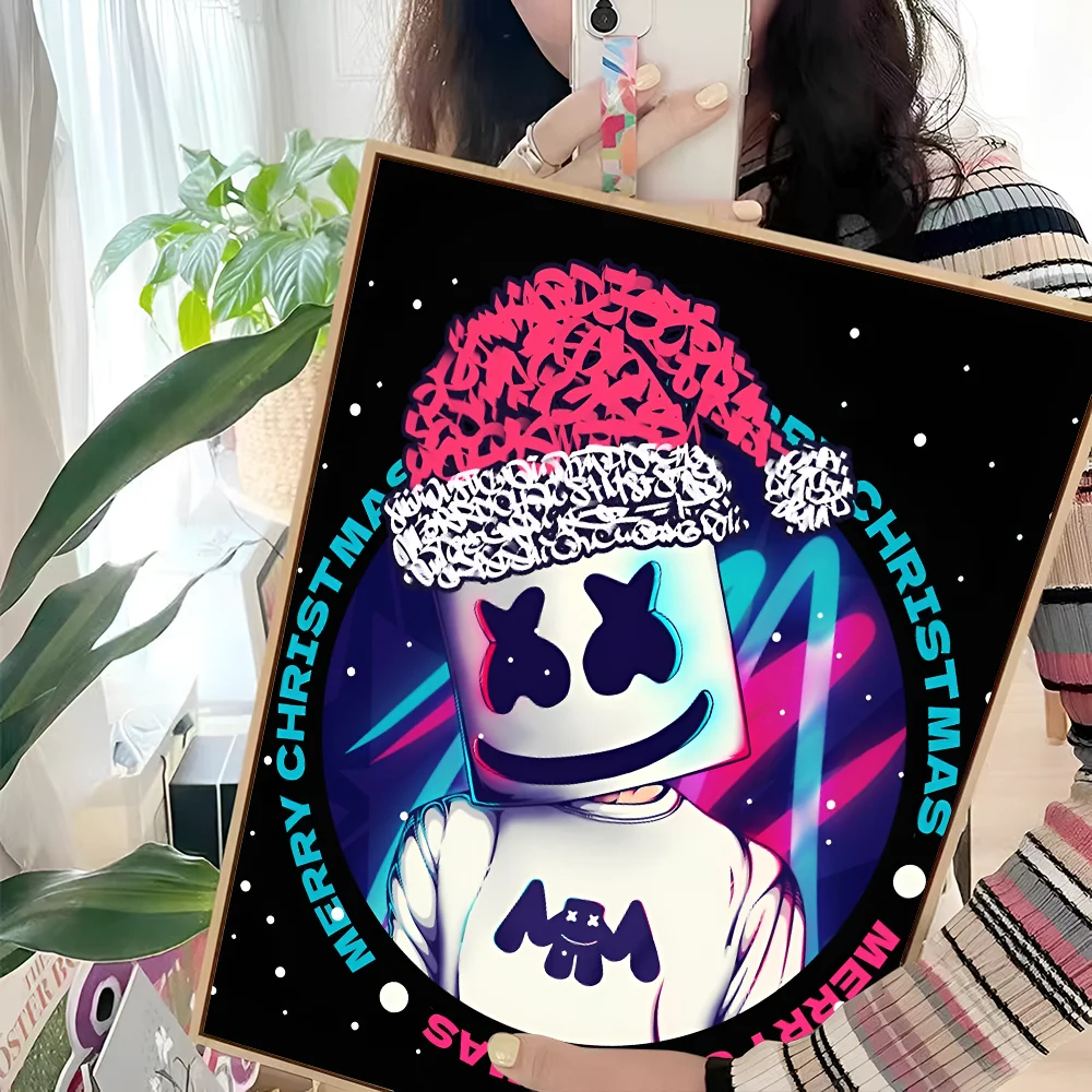 DJ M-Marshmello кино липкие постеры красивая наклейка на стену для гостиной бара