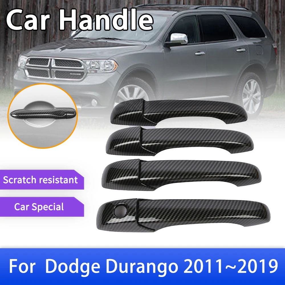 

Carbon Fiber Smart Door Handle Cover for Dodge Durango MK3 WD 2011~2019 Car External Decorate Accessories Styling Stickers Trim