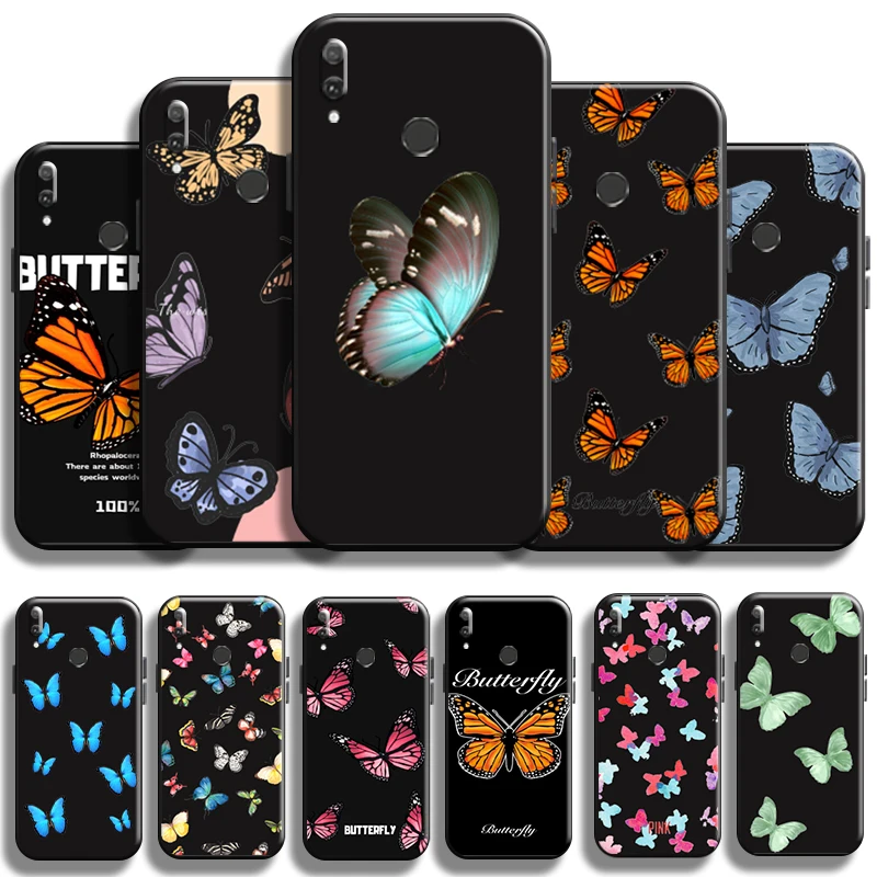 

Simplicity Pretty Butterfly For Huawei Y9 Prime Y9 2019 Y9A Phone Case Back TPU Shell Funda Cases Soft Liquid Silicon