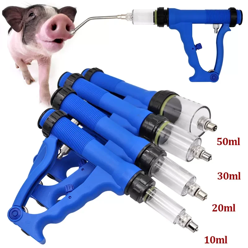 

10/20/30/50ml Continuous Feeding Medicine Syringe Veterinary Dosing Device Animals Pig Chicken Cattle Livestock 1Pcs
