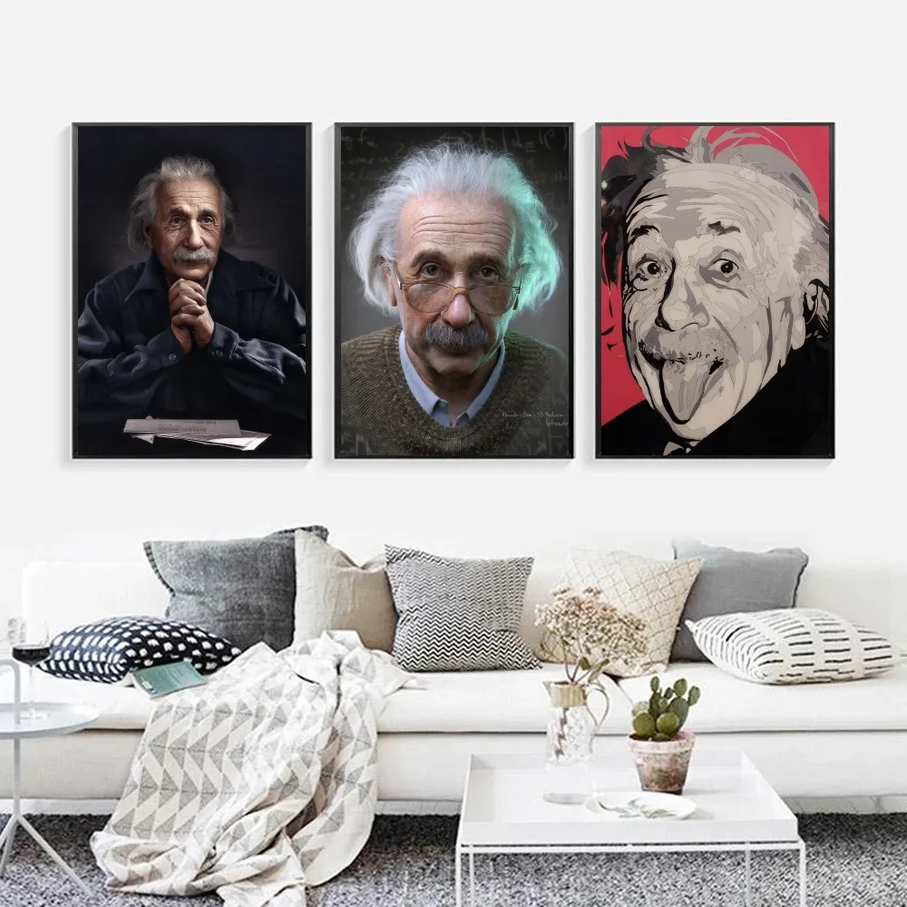 Funny Cute F-EINSTEINS-Art Poster Kraft Club Bar Paper Vintage Wall Art Painting Bedroom Study Big Szie Sti