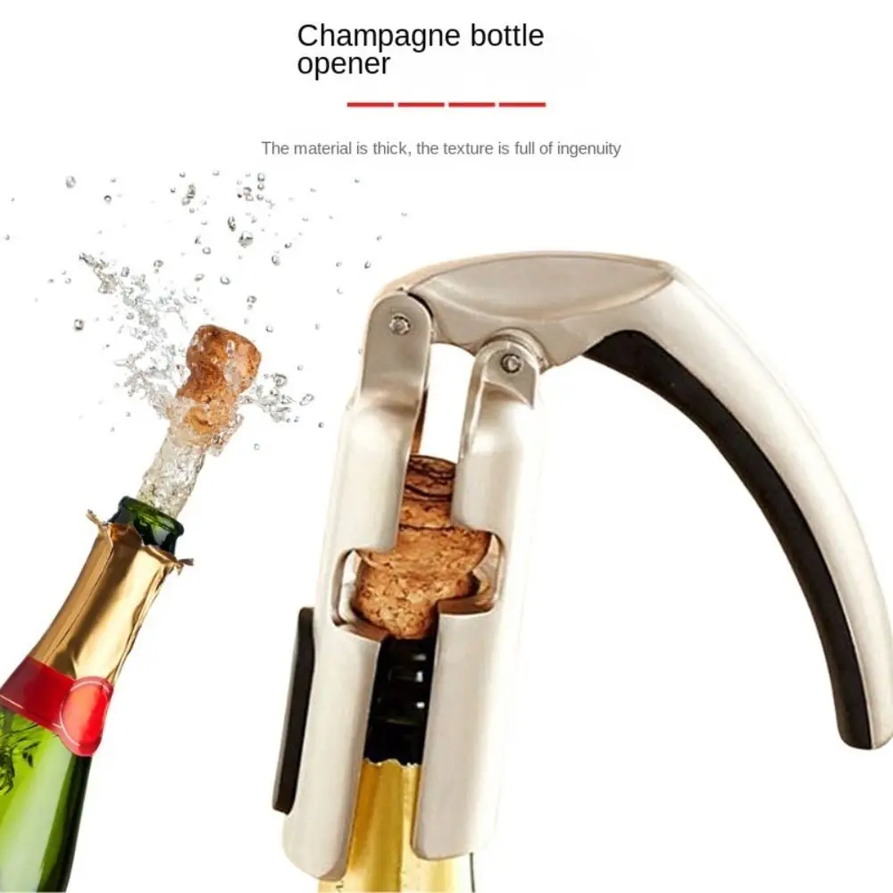 

2pcs Silver Champagne stopper stainless steel Champagne Bottle Opener Corkscrew