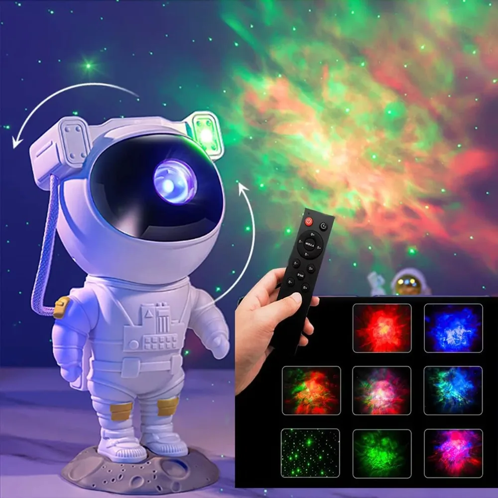 

Astronaut Projector Galaxy Starry Sky Night Light with Timer and Remote, Gift for Kids Children