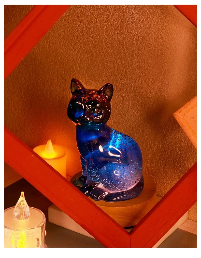 3d кошки собаки животные искусственная кожа подсвечник полимерные формы