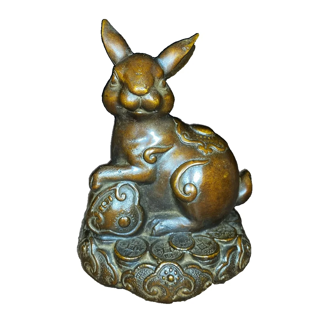 

Кролик-Зодиак Руи из чистой меди, 14 см