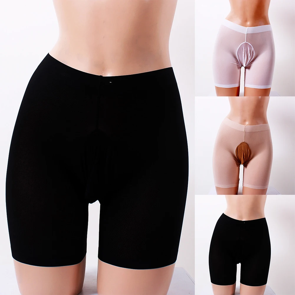 

Men Ball Pouch Elasticity Boxer Shorts Gay Comfort Ultra-thin Underwear Transparent Bottoms Boxer Briefs Panties Sexy Lingerie