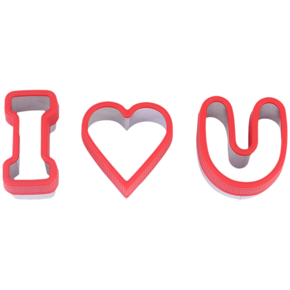 

3pcs Valentine's Day Sturdy Stainless Steel Cake Molds Bakery Accessories Bread Making Molds Sandwich