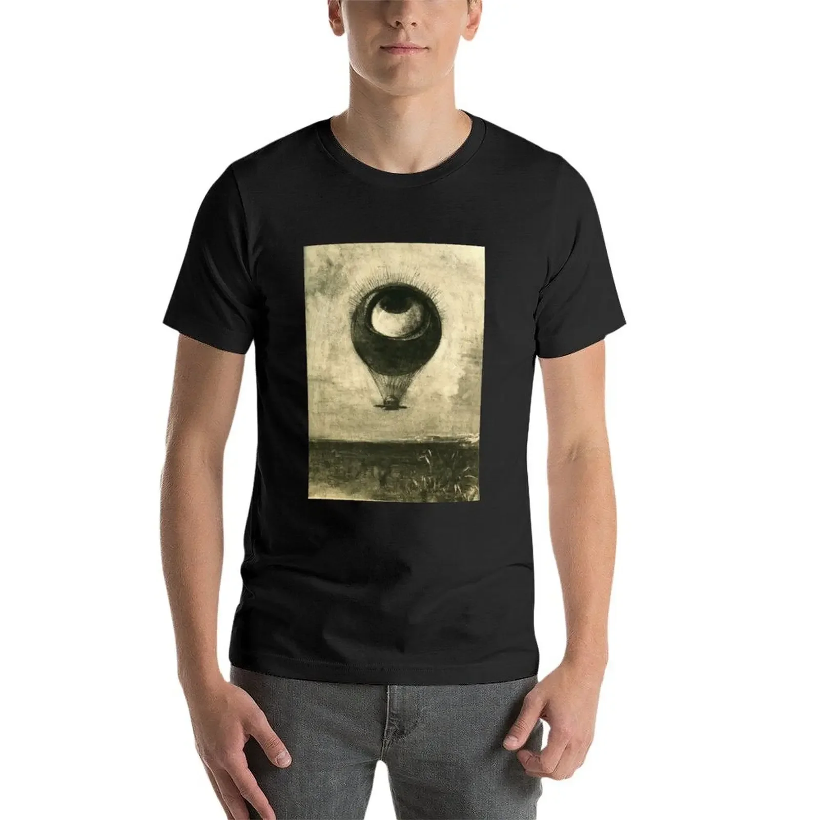 HD Eye-Balloon by Odilon Redon (1878) High Definition T-Shirt tees luxury t-shirt men clothing