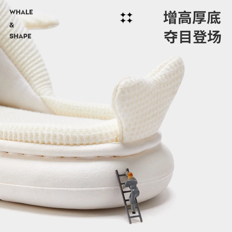 2023 New Shark Slippers Summer Four Seasons Soft Sole Linen Slippers Indoor Home Cotton and Linen Bedroom Couple Floor Slippers