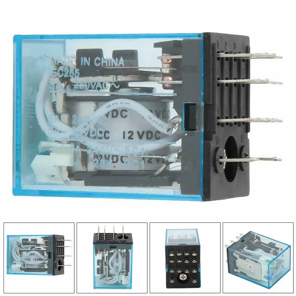 Высокая термостойкость 12 В постоянного тока силовое реле MY4NJ 4NO 4NC 14 контактов