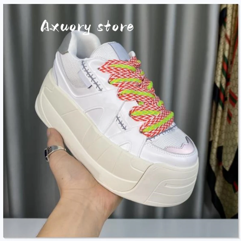 2023 New Women's  Flat Bread Shoes Casual Shoes Spring Autumn Genuine Leather Mesh Splicing Mixed Colors Women's Sports Shoes
