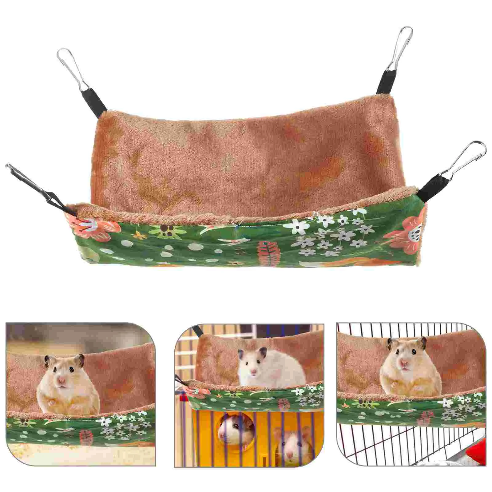 

Hamster Accessories Hammock Interesting Chinchilla Bed Suspending Guinea Mezzanine Winter Cotton Warm Plush Supplies