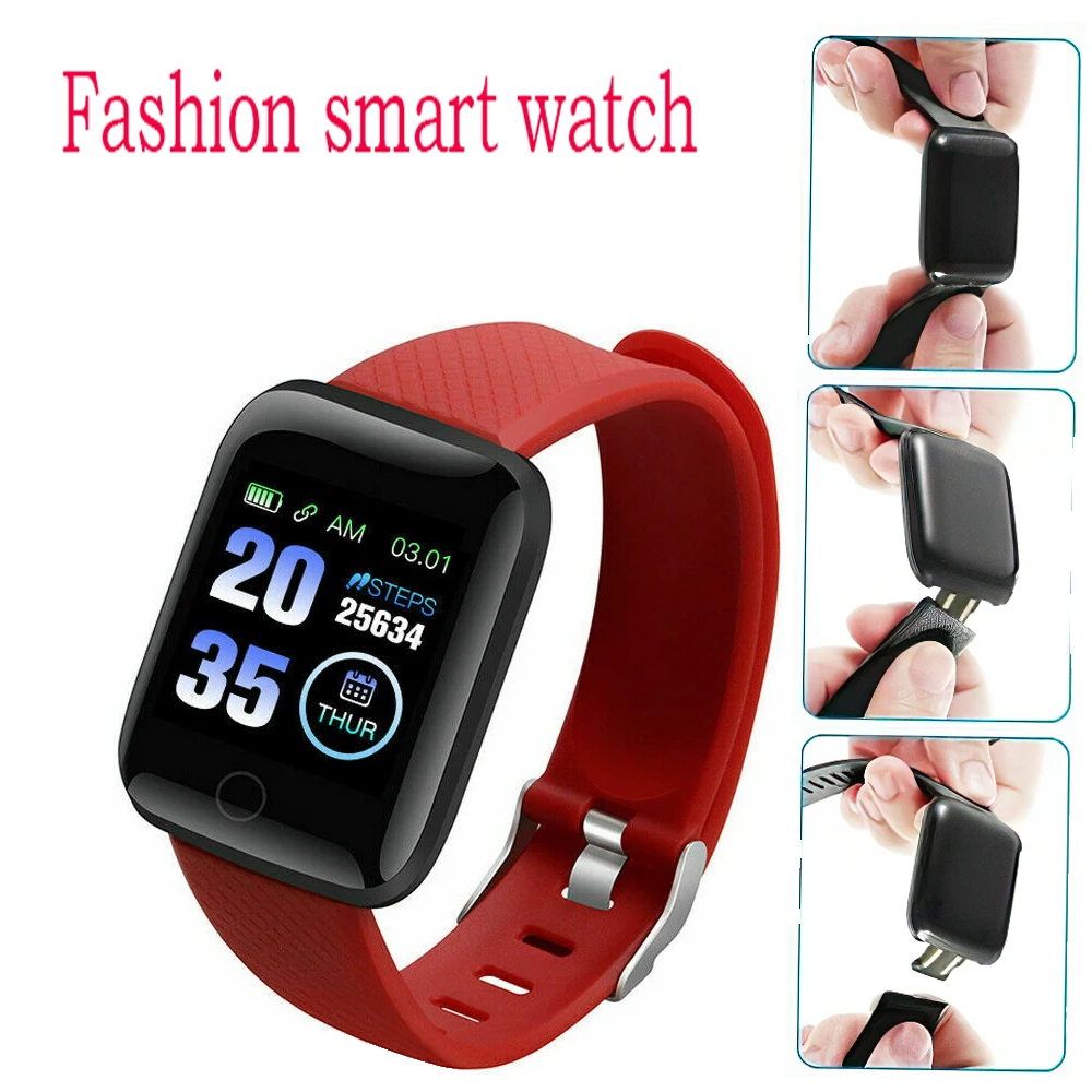 

The new 116 Plus smart bracelet color rhythm of blood pressure detection message to remind tracker bracelet D13 smart watches