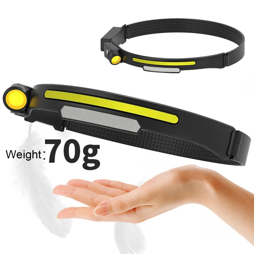 

Индукционный светодиодный налобный фонарь 218LM с зарядкой от USB, умный фонарь с датчиком размахивания, предупреждающий налобный фонарь для п...