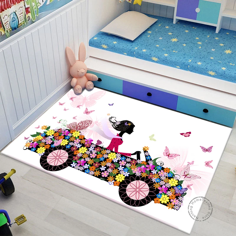 Butterfly Fairy  Gift HD Printing Area Carpet, Living Room Sofa Decorative Carpet, Anti-skid Mat, Alfombras Direct Shipment