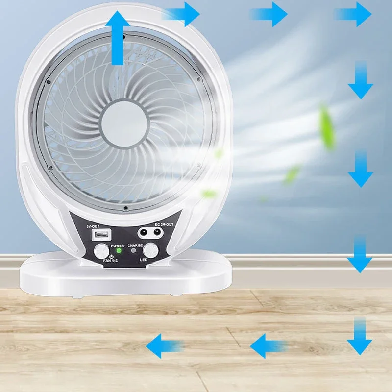 Popular8-inch USB Аккумуляторный солнечный вентилятор светильник набор