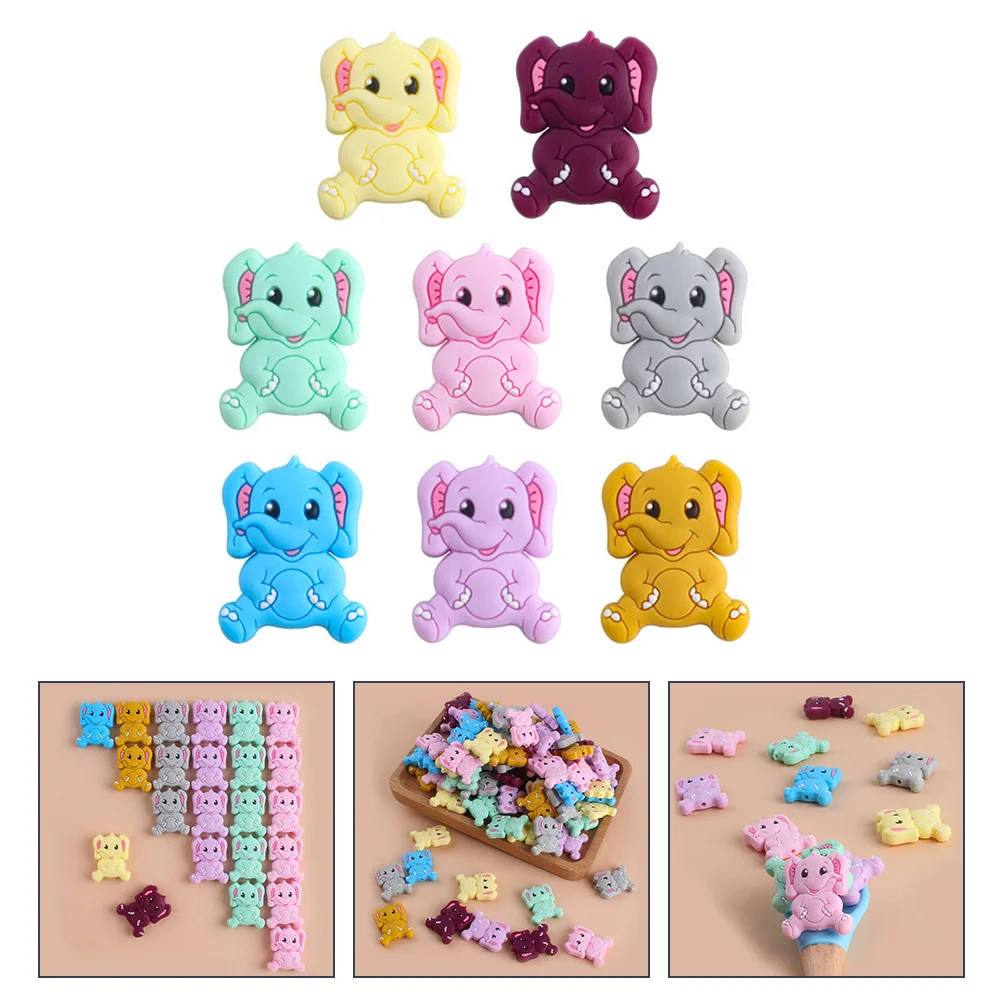 

8pcs Adorable Delicate Silicone Spacer Beads Decor for Teether Nipple Clamp Pacifier