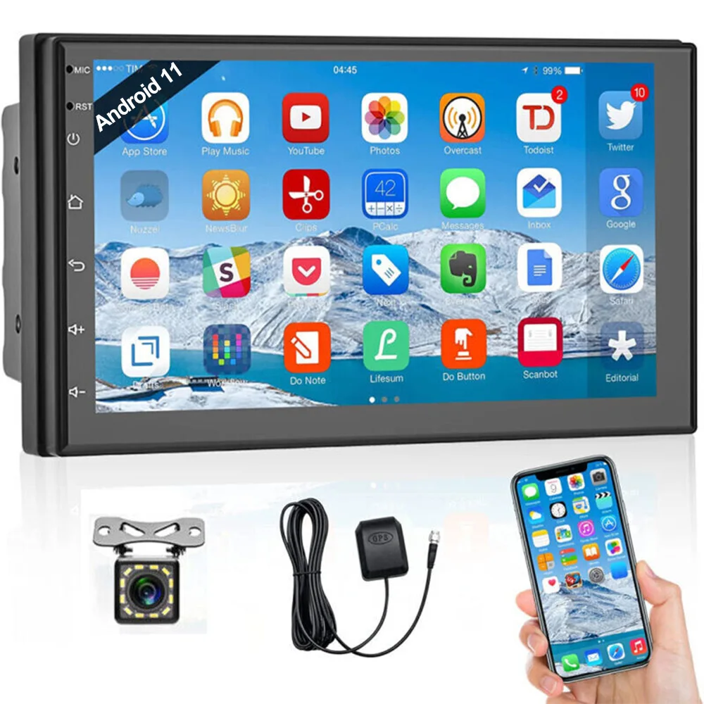 

X-REAKO 2 Din автомобильный радиоприемник GPS-навигация BT Android 7 ''для Volkswagen Nissan Hyundai Kia Toyota универсальный мультимедийный плеер