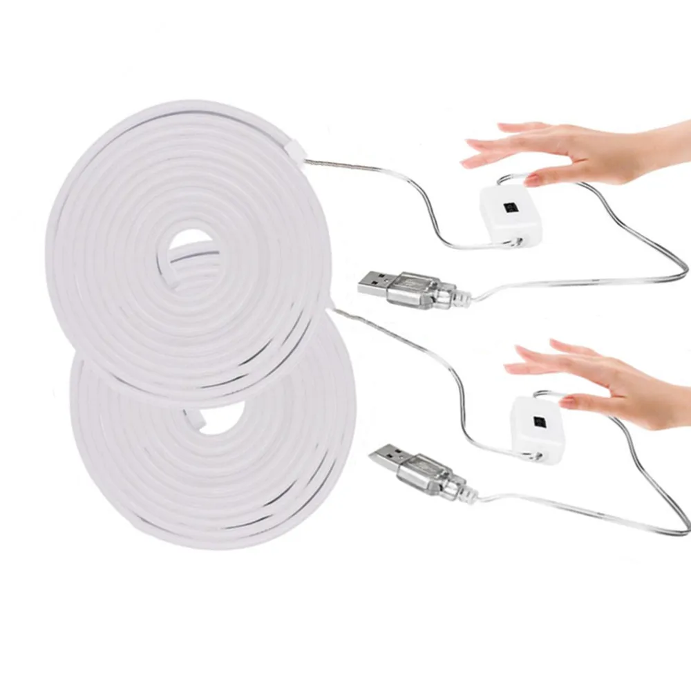 Ручное сканирование Индукционная неоновая полоса DC 5V USB IP65 водонепроницаемая 120