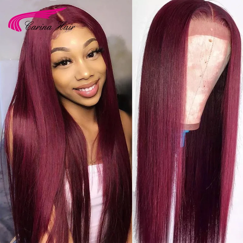 Акция распродажа 99J цветной прямой парик с кружевной частью 13x1 предварительно