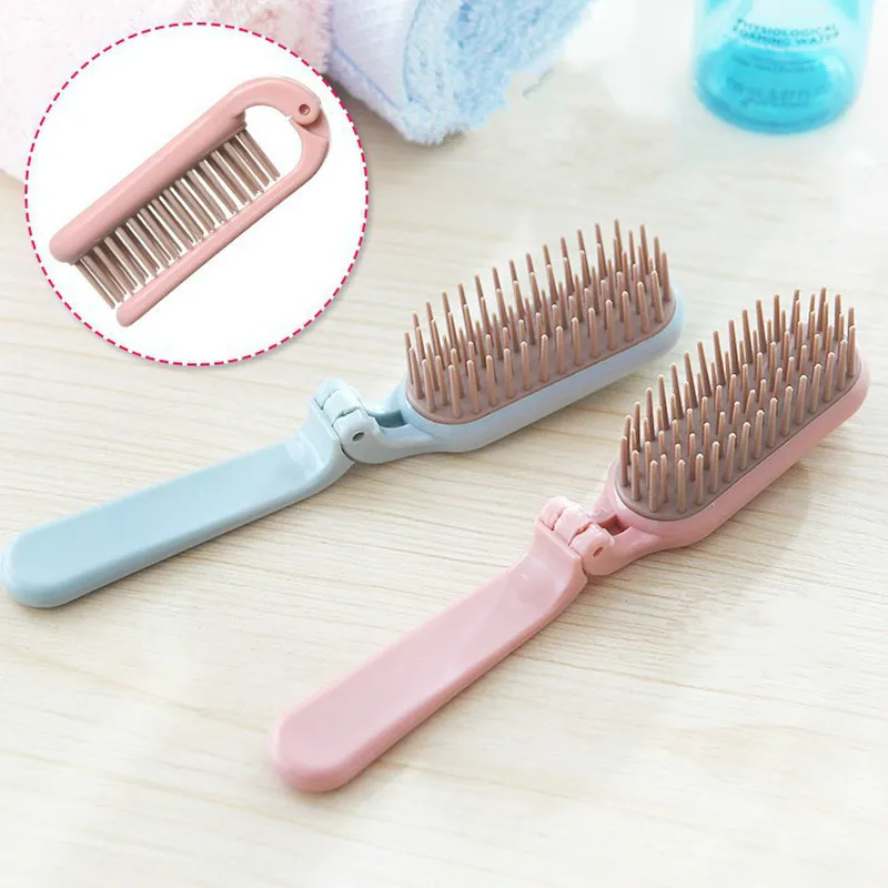 

Portable Folding Hair Comb for Travel Professional Detangling Hair Brush Compact Pocket Size Purse Travel Hair Comb Styling Tool