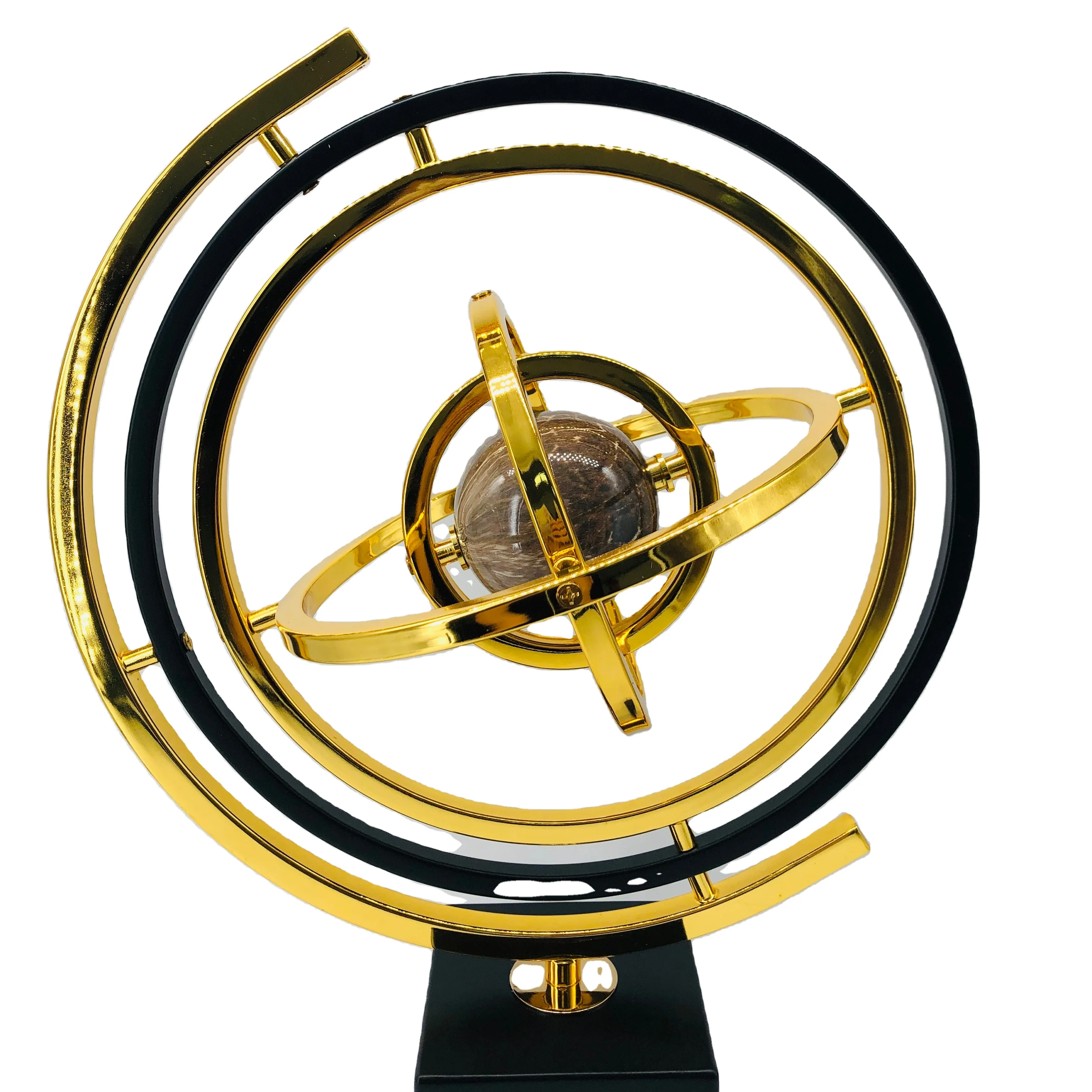 

Charm Toys Modern Globe Tumblers Spinning Kids Stainless Steel Space Office Metal Globe Decoration