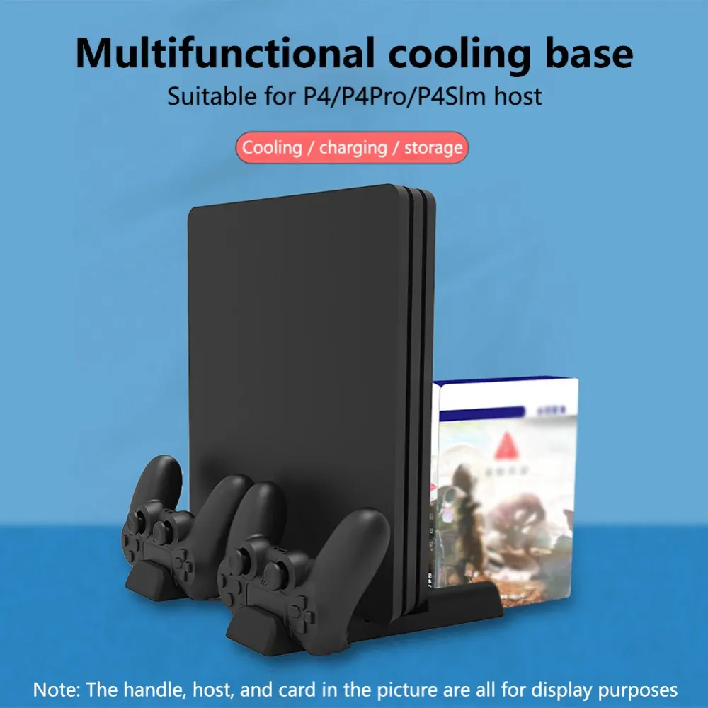 

For PS4/PS4 Pro/PS4 Slim Kit Dual Controller Cooling Fan Base Gamepad Charger