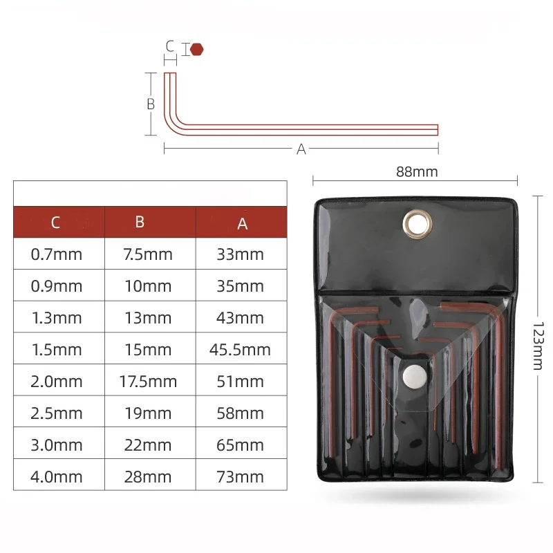 

СKEYO Мини набор шестигранных ключей