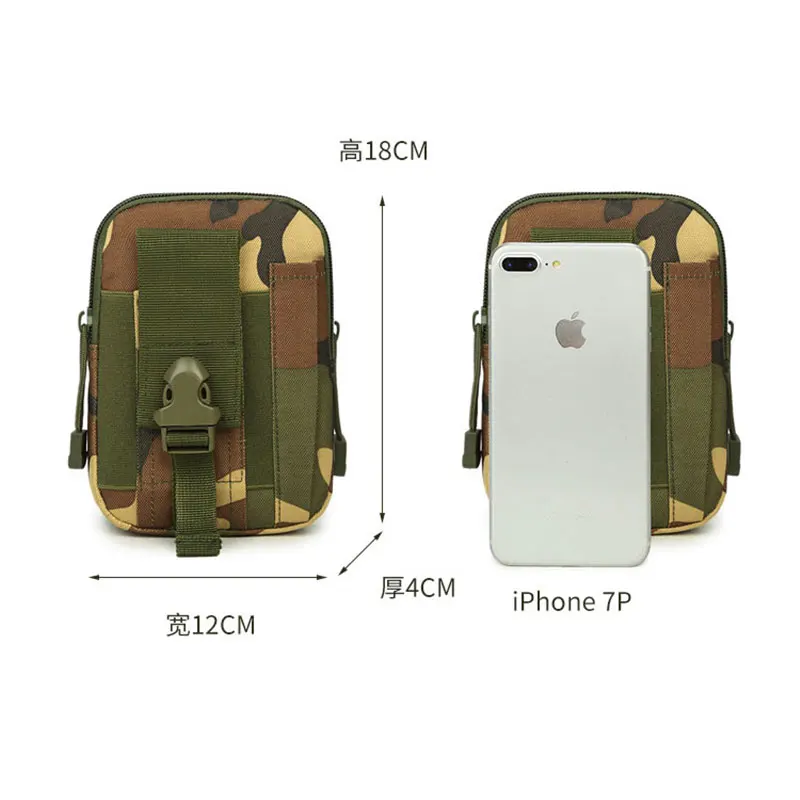 New Outdoor Tactical Phone Pouch Hunting Airsoft Molle Hip Waist Belt Clip Bag Wallet EDC Gadget Pouch Tool Dump Drop Bag Holder