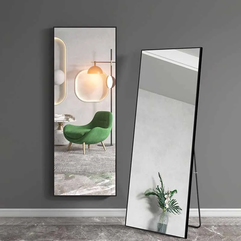 

Зеркало для макияжа в спальню, Скандинавская зеркальная поверхность, современное корейское зеркало в ванную комнату, золотистое круглое ук...