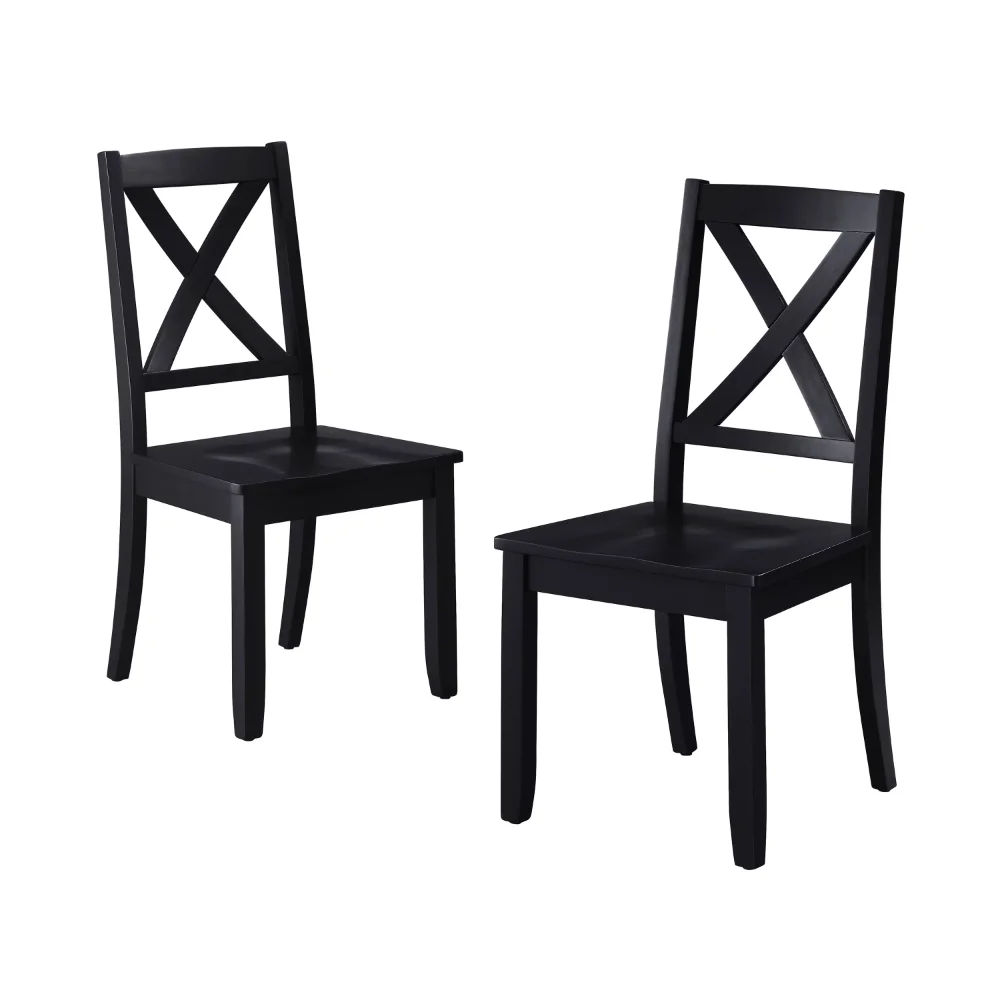 

Maddox Crossing Dining Chairs, Set of 2, Black Chairs Room Restaurant Chair Nordic Furniture