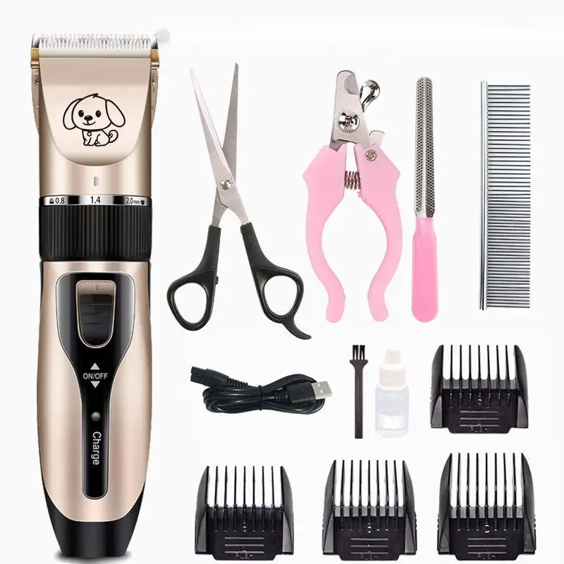 Cat Dog Hair Clipper Grooming Kit Professional Rechargeable Cordless Dogs Cats Horse Grooming USB charging pet hair trimmer set
