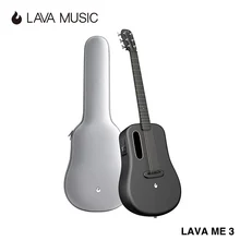 LAVA ME 3 탄소 섬유 어쿠스틱 기타, 튜너 포함, 녹음 및 비트 기능, 다양한 연주 효과
