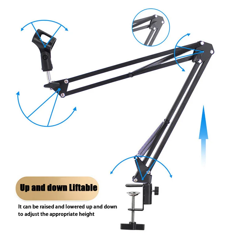 Регулируемая подвеска для микрофона ножничная подставка настольная записи
