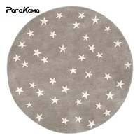 modern simple round nordic cute carpet star area rugs for bedroom children cushion rugs and carpets for home living room