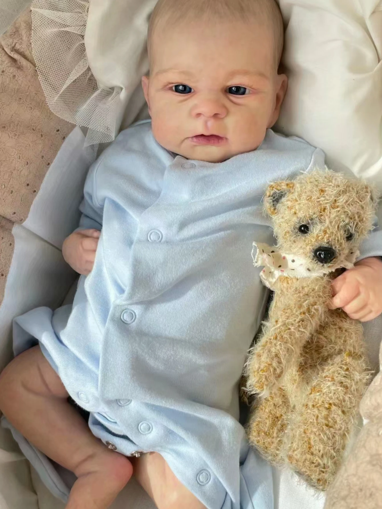 Реалистичная кукла Элайджа ручной работы 18 дюймов для новорожденных 3D