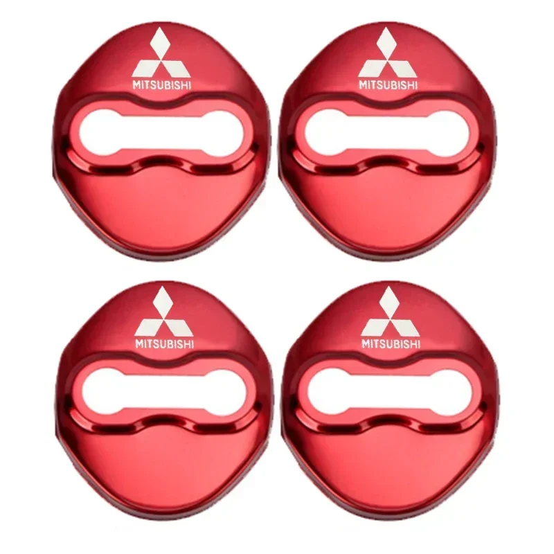 

4 шт., защитные наклейки для дверного замка автомобиля для Mitsubishi Ralliart Pajero Sport Outlander ASX Lancer EX Eclipse Mirage