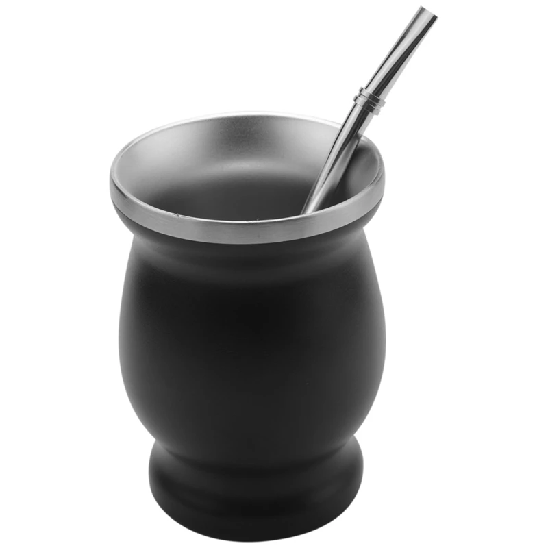 Двусторонний набор из нержавеющей стали Yerba Gourd Mate чайный сервиз для кофе воды