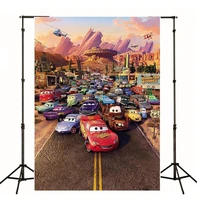 cars mater solly lightning mcqueen poster background birthday party decoration banner photography backdrop photo studio custom
