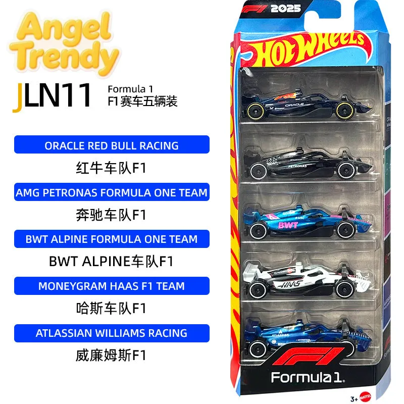 Фото Hot Wheels F1 Гоночный автомобиль Формулы-1, литая модель, набор из 5 штук, имитационная модель Red Bull, Mercedes, Jln11, коллекционный Ferrari, набор из 5 штук, Jln12 №5
