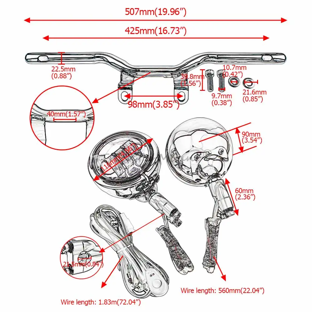 Для BMW R18B Bagger R18 Transcontinental 2021-2024 мотоциклетные светодиодные противотуманные фары