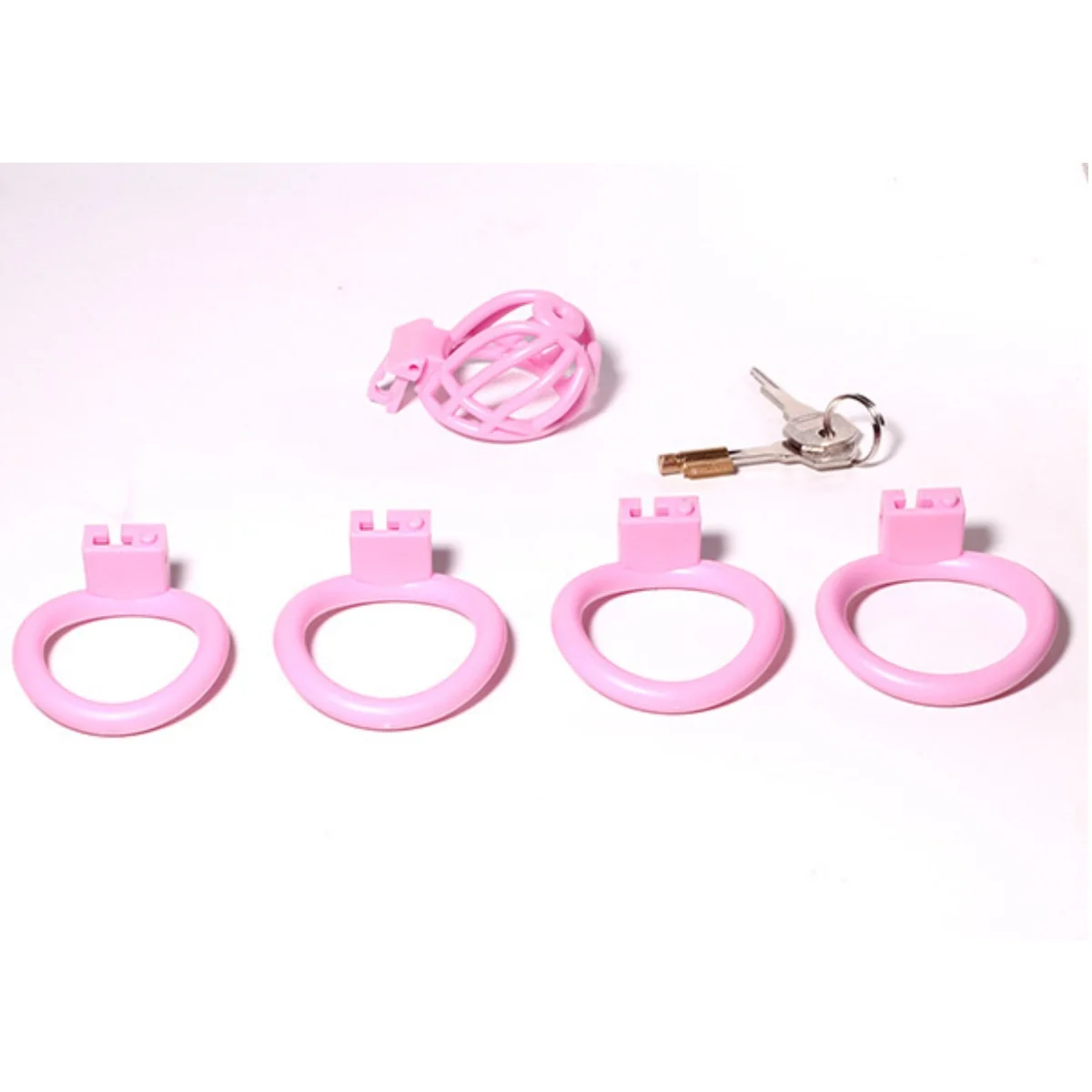 Клетка целомудрия из АБС-пластика с 4-размерным кольцом для пениса воздержание