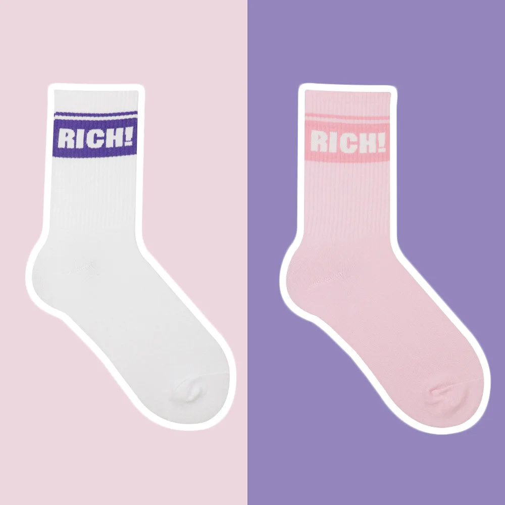 

Alphabet in tube socks Internet celebrity ins hip hop personality trend casual sports socks men and women couples style