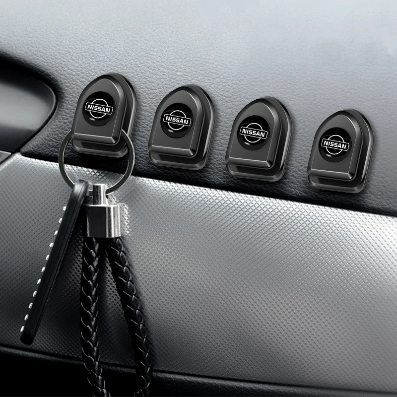 

4pcs Car Mini Hook Seat Back Hidden Storage Rack for Nissan Tiida Qashqai J11 J10 Juke Versa Kicks March Terrano 2 Skyline