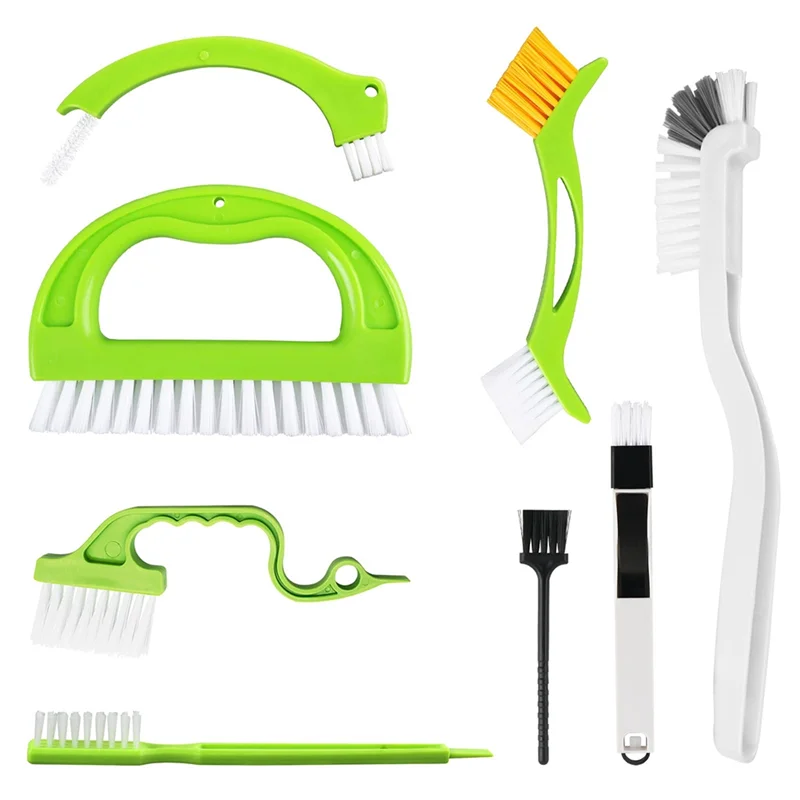 8 Pack Grout Cleaner Brush, Hand-Held Groove Space Cleaning Tools Tile Joint Scrub Brush to Deep Clean