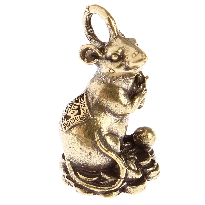 Новогодний подарок 2020 Lucky Mouse Rat Year декор стола медные фигурки богатства и крыс